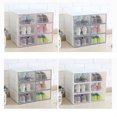 thumbnail image 2 of pitrice Flip Shoes Box Transparent Drawer Case Plastic Shoe Boxes Stackable Storage Case Organizer, 2 of 8