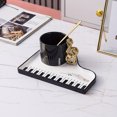 thumbnail image 4 of Yhmxh Kitchen Gadgets Kitchen Accessories Piano Key Ceramic Cup And Saucer Set Piano Mug Tray Coffee Cup Dessert Tray Gift Music Mug Kitchen Essentials Kitchen Aid Attachments, 4 of 4