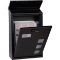 thumbnail image 1 of Post Boxes Wall Mounted with Combination Lock Mailbox Letterbox Outside | With Viewing Windows, Nameplate, Large Capacity Locking Mailbox Wall Mounted Mail Box Outdoor 40 x 25.5 x 11.5 cm Black, 1 of 6