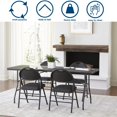 thumbnail image 4 of Pemberly Row 6' Centerfold Blow Molded Folding Table, Black, 1 Count, 4 of 8