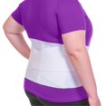 thumbnail image 1 of BraceAbility Plus Size Women's Back Brace for Female Lower Back Pain - XXL Ladies Soft White Elastic Lumbar Compression Obesity Support Belt Girdle is Discreet Under Clothes (2XL), 1 of 5