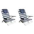 thumbnail image 1 of Ostrich Chaise hors Terre de Plage en Sable 6 Pouces à Poser sur le Dos, Rayée (Lot de 2), 1 of 10