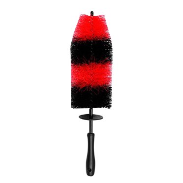 Car Wheel and Tire Cleaning Brush with Flexible Handle, Non-Scratch Bristles for Alloy Rims and Brake Dust Removal