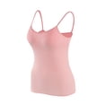 thumbnail image 4 of Timegard Camisoles pour Femmes 2 Pcs avec Soutien-Gorge Intégré Col Rond Bretelles Spaghetti Ajustées Douces Maillots de Corps Décontractés Hauts de Pyjama, 4 of 4