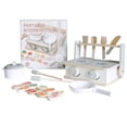thumbnail image 3 of Tea Party Tableware Wooden Handicraft Toy Kitchen Pretend Play Set Cooking Coffee Bread For Toddlers Kids Birthday Gift Favors, 3 of 7