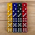 thumbnail image 3 of 24Pieces 16MM Rounded Corners Playing Dices Party Prop 4-Color Transparent Dice Set (Transparent Blue, Green, Yellow, Red All 6), 3 of 7