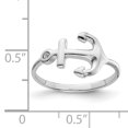thumbnail image 3 of Bague Ancre Polie en Argent Sterling 925 Rhodié, 3 of 3