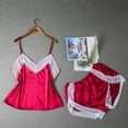 thumbnail image 1 of LSLJS 2PC Women Sexy Lace Patchwork Solid Lingerie Nightwear Underwear Robe Set Sleepwear, Lingerie Sets, 1 of 4