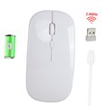 thumbnail image 3 of Wireless 2.4G Ultra-thin Silent Portable and Sleek Mice Rechargeable 10m/33ft Wireless Transmission (White), 3 of 7