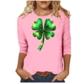 thumbnail image 2 of Elvqul T-Shirts pour Femmes à Manches 3/4 T-Shirts Mode T-Shirts Graphiques Col Rond Vacances Saint-Patrick Hauts Grande Taille pour Femmes Mignon, 2 of 5
