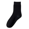 thumbnail image 3 of Chaussettes à Rayures Verticales Unies Mi-Mollet Chaussettes Classiques Décontractées Confort Chaussettes en Coton, 3 of 3