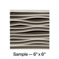 thumbnail image 1 of FASÄDE Waves Decorative Vinyl Backsplash Panel in Brushed Nickel (6X6 Inch Sample), 1 of 5