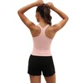 thumbnail image 4 of Charmo Women's Scoop Neck Ribbed Tank Tops Slim Straps Cropped Tops Built in Bra, 4 of 5