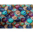 thumbnail image 5 of oneOone Tissu Popeline de Coton Bleu Rétro Bouteille Soda Cap Matériel de Robe Tissu Imprimé Tissu au Mètre 42 Pouces de Large-We, 5 of 5