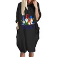 thumbnail image 1 of LSLJS Robe d'Hiver Mode Femme Grande Taille Ample avec Poche Imprimée de Noël, 1 of 6