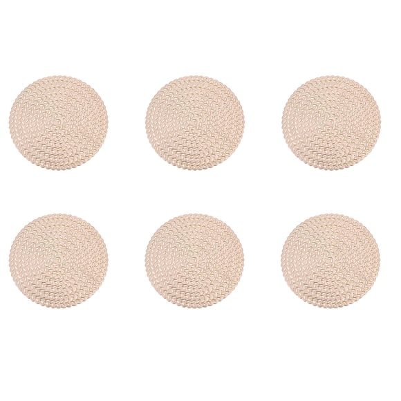Cute Cup Coasters Golden PVC 6Pcs Vintage Style