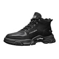 thumbnail image 4 of Mens Military Tacticle Mid Calf Combat Boots Non Slip Hiking Riding Work Ankle Booties for Outdoor Activities, 4 of 5