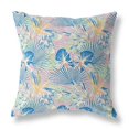 thumbnail image 1 of HomeRoots 414212 16 Pouces Tropical Intérieur & Extérieur Coussin & 44; Bleu Clair & Rose, 1 of 1