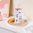 thumbnail image 5 of WIFKLSIIPG Heat Glass Cup with Straw 400ML Suitable for Cold Drinks Juice Milk Including Lid Glass Texture Suitable for Various Beverages, 5 of 5