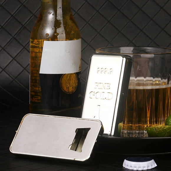Ouvre-bouteille en Acier Inoxydable au Design de Brique Réaliste, Ouvre-Boîte et Ouvre-Bouteille Multifonction pour Cadeaux de Fête en Cuisine