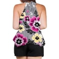thumbnail image 4 of Weiqiqre Spring Tops for Women Adjustable Tie Neckline Ruffle Hem Sleeveless Flowy Halter Tops, 4 of 6