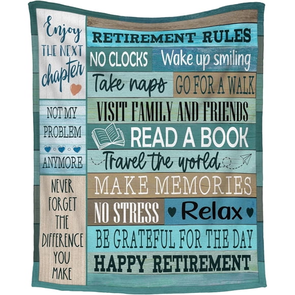 Retirement Gift for Woman - Christmas, Birthday, Retirement Gifts for Women, Men, Goodbye, Farewell Gifts for Coworkers, Friend, Boss, Retirement Gift Ideas - Fleece Throw Blankets 50x60 in
