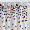 thumbnail image 2 of Mainstays Flutterby Waterproof PEVA Shower Curtain, 70" x 72", Multicolor, 2 of 5