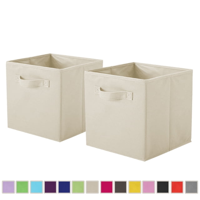 YOYTOO Lot de 2 Bacs de Rangement en Tissu Pliables, Bacs de Rangement Pliables de 11 Pouces
