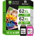 thumbnail image 1 of 62XL Ink Cartridges for HP 62 Ink Cartridges for HP Printer Ink 62 for HP Envy 7640 5660 5540 7645 OfficeJet 5740 8040 OfficeJet 200 250 Printer (2 Pack), 1 of 5