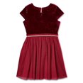 thumbnail image 2 of George Girls' Velour and Mesh Dress, 2 of 2