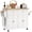 Cream White, variant on HOMCOM Modern Rolling Kitchen Island Cart with Drawers, Cream White