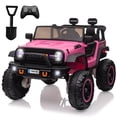 thumbnail image 1 of 24V 2-Seater Kids Electric Ride-On Truck – 4-Wheel Battery-Powered Car with Remote Control, LED Lights, Music, USB, Spring Suspension, High/Low Speeds – Fun Adventure for Ages 3-8, 1 of 8