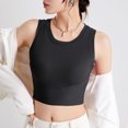 thumbnail image 2 of SwiftWear Womens U Back Sports Shaping Bras Padded High Neck Crop Workout Cotton Tank Tops, 2 of 7