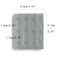 thumbnail image 3 of INSPIRE CHIC Rallonges de Soutien-Gorge pour Femmes à 3 Crochets 3 Rangées Bretelle de Soutien-Gorge Extensible Boucle Crochets Bande de Soutien-Gorge Gris 5, 3 of 5