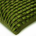 thumbnail image 2 of Housse de Coussin, Housse de Coussin Verte, Housse de Coussin Texturée à Plis Pincés avec Rubans et Boucles, Housse de Coussin 20x20 Pouces (50x50 cm), Taie d'Oreiller Moderne, Faux Suède Carré, Rayé - Go Green, 2 of 3