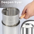 thumbnail image 4 of MesaSe Friteuse avec Panier Passoire en Acier Inoxydable avec Poignée Couvercle Mini Friteuse Réutilisable Condensateur d'Huile Bonne Conductivité Thermique pour Friture, 4 of 10