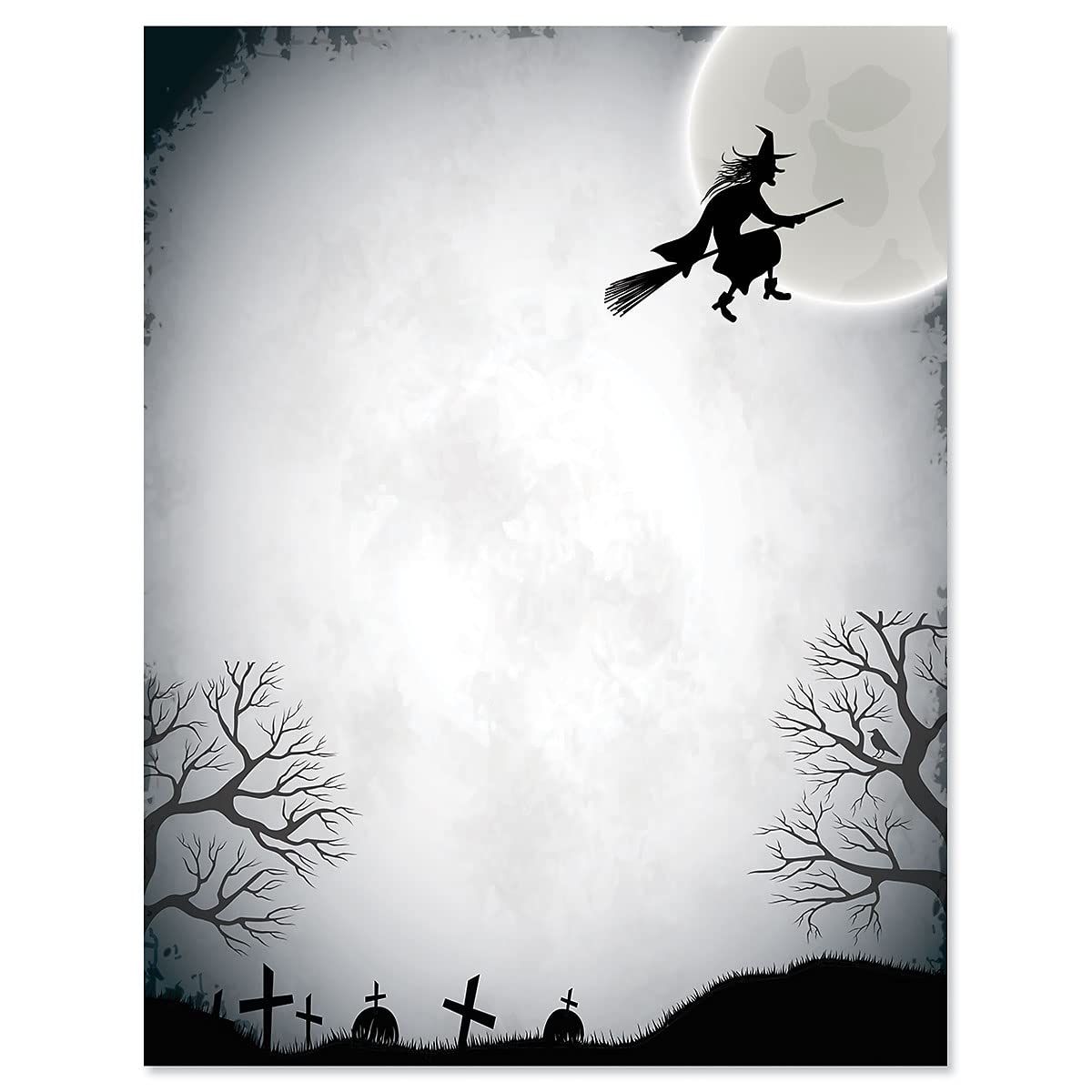 Over the Moon Halloween Letter Papers- 25 Sheets Fall Holiday Computer Paper, Newsletter, Announcement, and Invitation