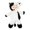 White, variant on MasteelfCA Cartoon Cow Toy Stuffed Cow Doll Plush Cow Toy Children Cartoon Cow Plaything