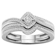 thumbnail image 1 of EGNMCR Rings Rhinestone Rings Set For Women 2PCS Stackable Bands Engagement Wedding girls rings, 1 of 2