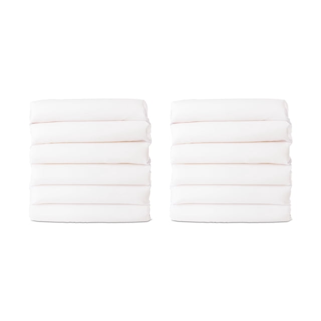 Foundations Pods CozyFit Draps de Lit de Bébé (Lot de 12, Blanc, Format Tout-Petit)