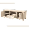 thumbnail image 2 of Gymax 55'' Retro TV Stand Media Entertainment Center w/ Mirror Doors & Drawer Natural, 2 of 10
