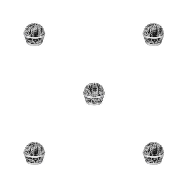 Transemion Replacement Microphone Grille Replacing Detachable Wired Wireless Mic Head Type 1 5Set
