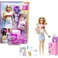 thumbnail image 1 of Barbie Doll and Accessories, 'Malibu' Travel Set with Puppy & Working Suitcase, 10+ Pieces, 1 of 6