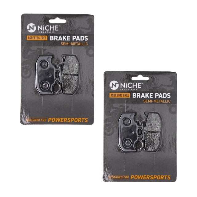 Niche Rear Brake Pad Set for Yamaha YZ125 Semi-Metallic Motorcycle 2 Pack 519-KPA2384D
