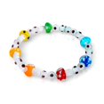 thumbnail image 1 of Bracelet Champignon en Argent Sterling Rainbow /.925 / Verre Feu Volant de Luxe, 1 of 8