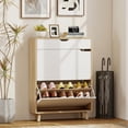 thumbnail image 2 of HOMCOM Armoire à Chaussures Étroite Armoire de Rangement pour Chaussures avec 2 Tiroirs Basculants, Blanc, 2 of 10