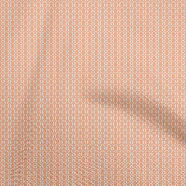 oneOone Tissu Tabby en Soie Pêche Texture Ikat Matériel de Robe Tissu Imprimé Tissu au Mètre 42 Pouces de Large