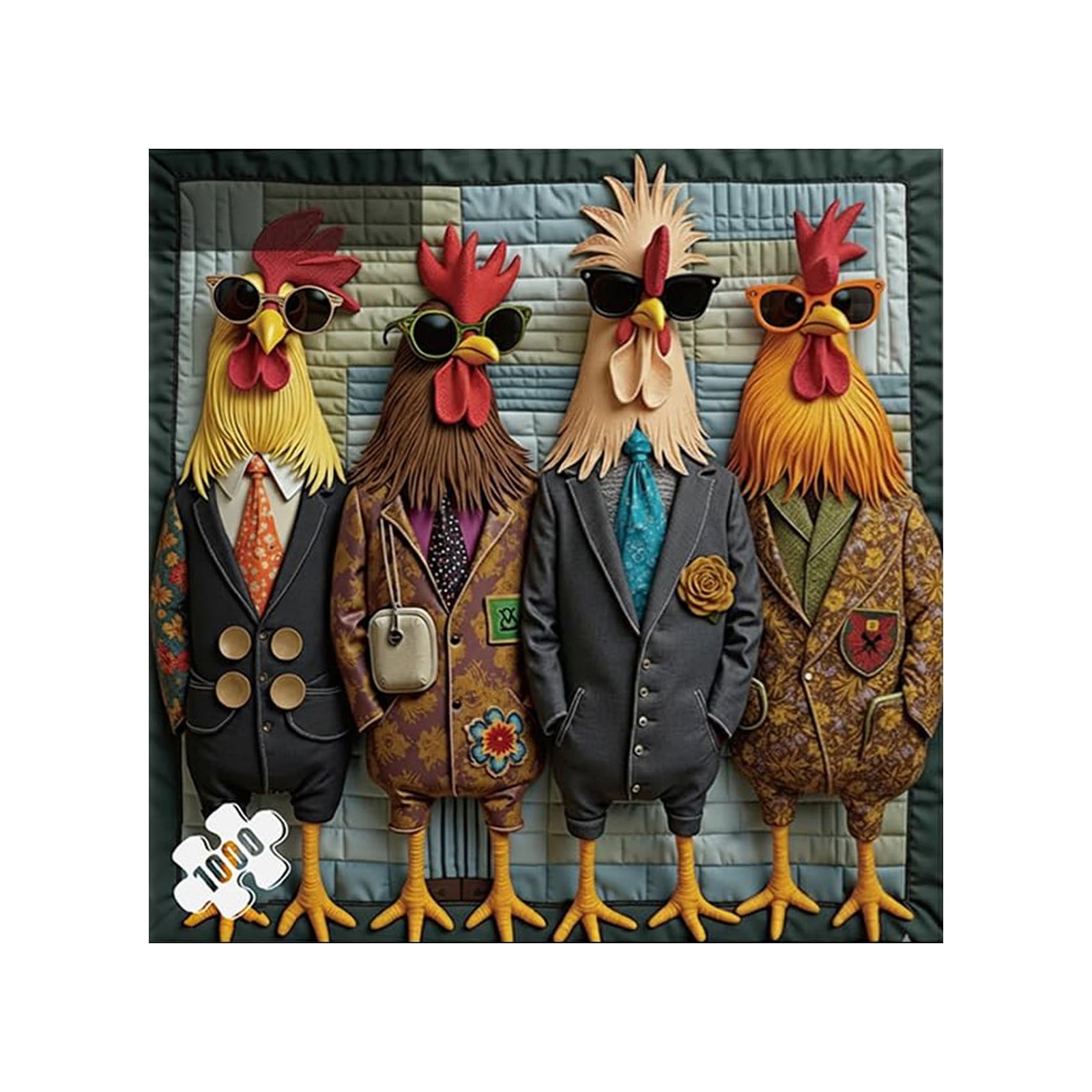 Hearth & Gear 1000 For Adults Fashionable Rooster Art Puzzle Funny Animal Puzzle Challenging Farm Rooster Puzzle Unique For Puzzle Enthusiasts & Art Lovers You Photo Disassembly 5400 1000pc Seashore