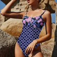 thumbnail image 4 of EQWLJWE Maillot de Bain d'Été pour Femme à Imprimé Mode Tenue de Plage Bikini une-Pièce, 4 of 6