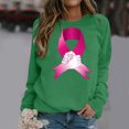thumbnail image 1 of Jsaierl Chandails en Molleton Cancer du Sein Femmes Sensibilisation au Cancer Hauts T-Shirts Graphiques Léopard Manches Longues Col Rond Pull Cadeaux Inspirants pour Survivante du Cancer, 1 of 5